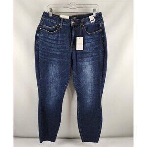 Judy Blue Jeans Womens Plus 14W Blue Tummy Control Skinny Fit Denim (32x27) NWT